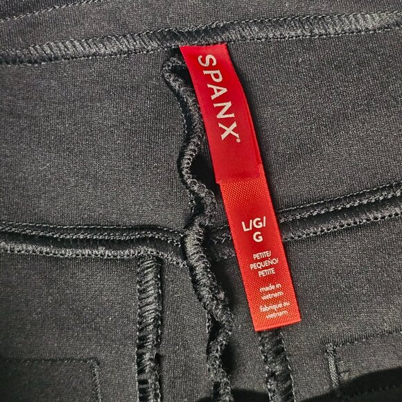 SPANX Wide Leg Pull On Women Pants Size L Black - Picture 10 of 11